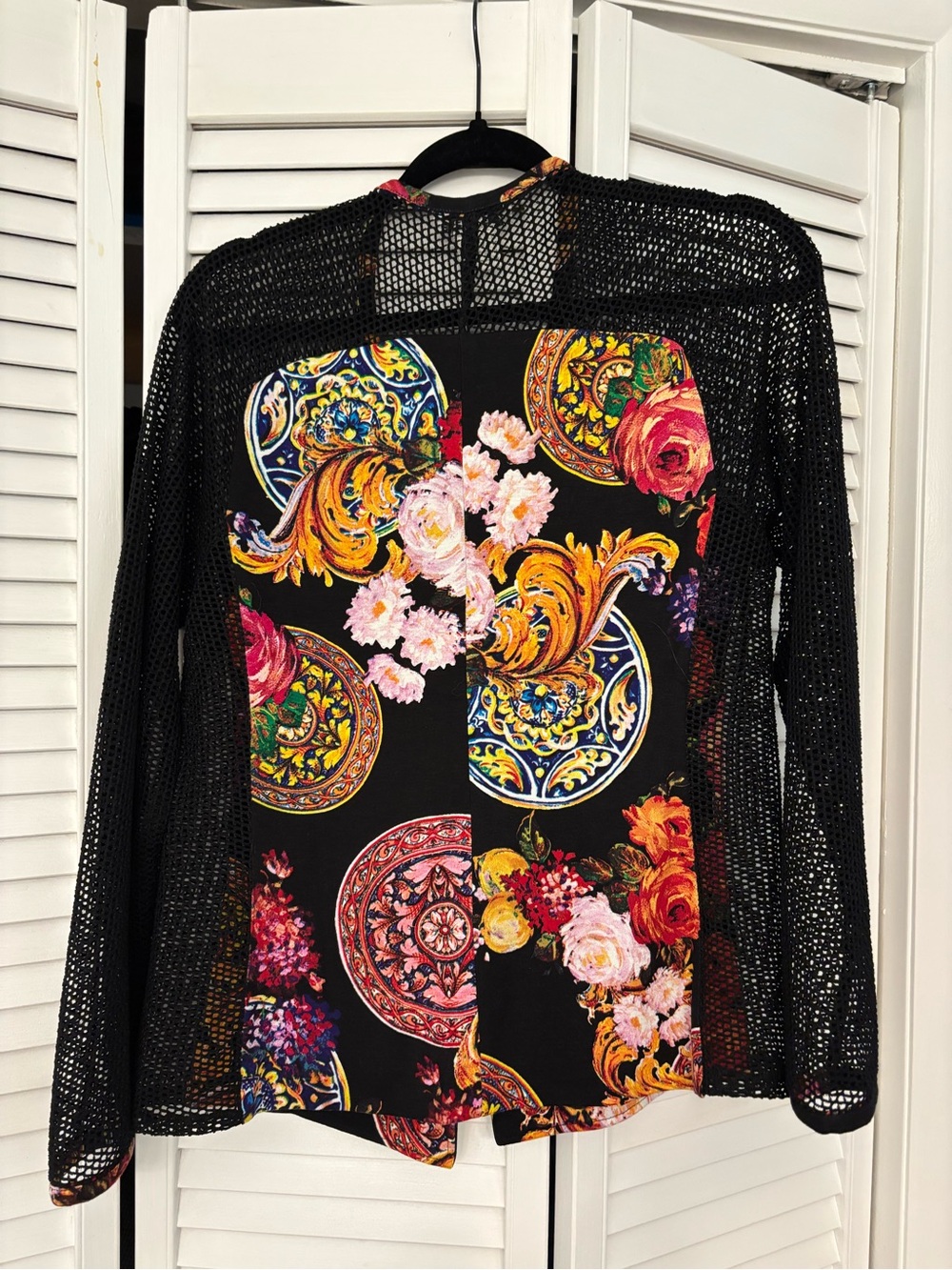 Vintage 80’s Adore Paisley Floral  Long-Sleeve Top/Blazer Sz M/L